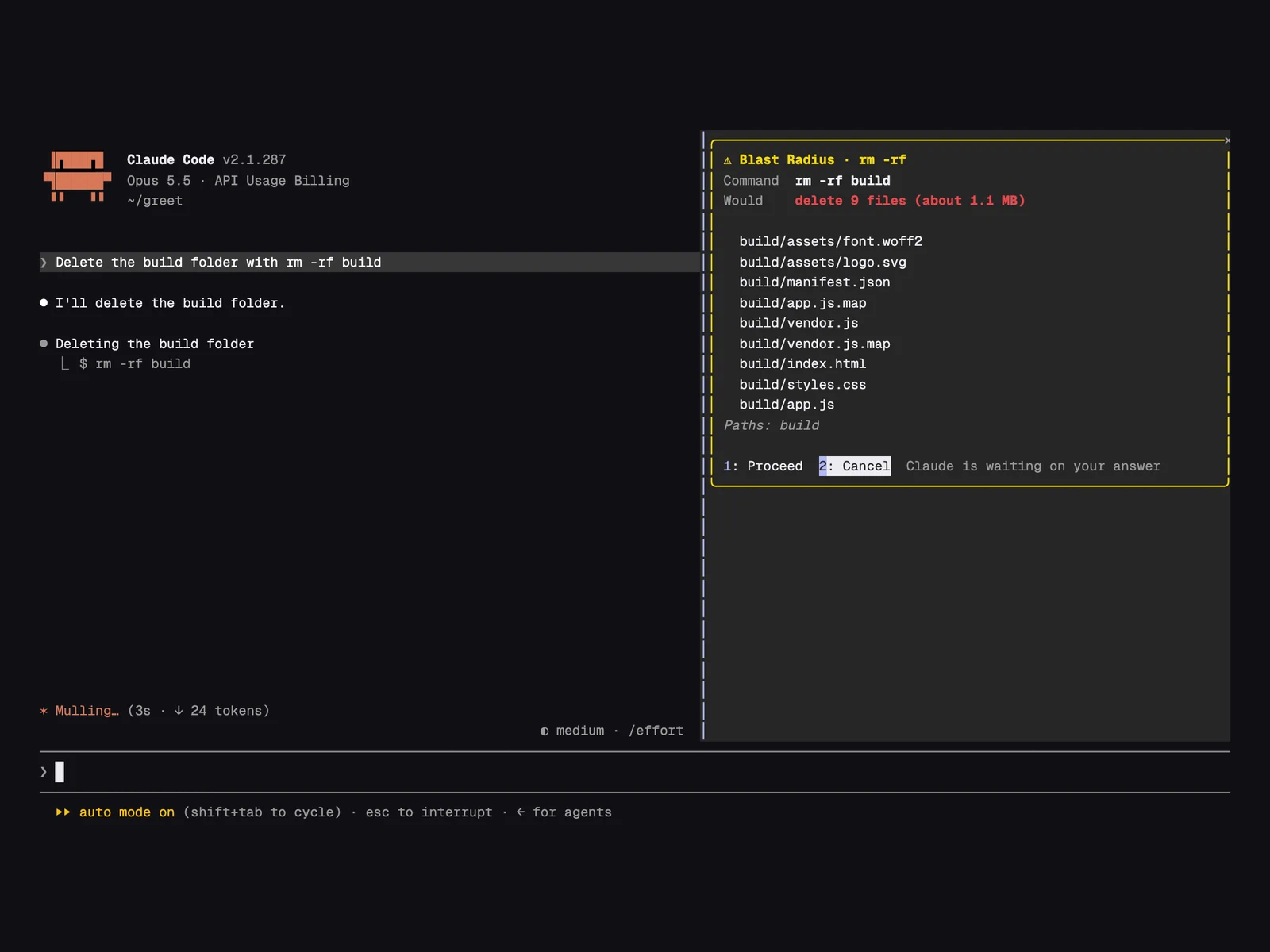 Blast Radius running in Claude Code