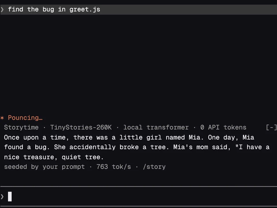 Storytime running in Claude Code