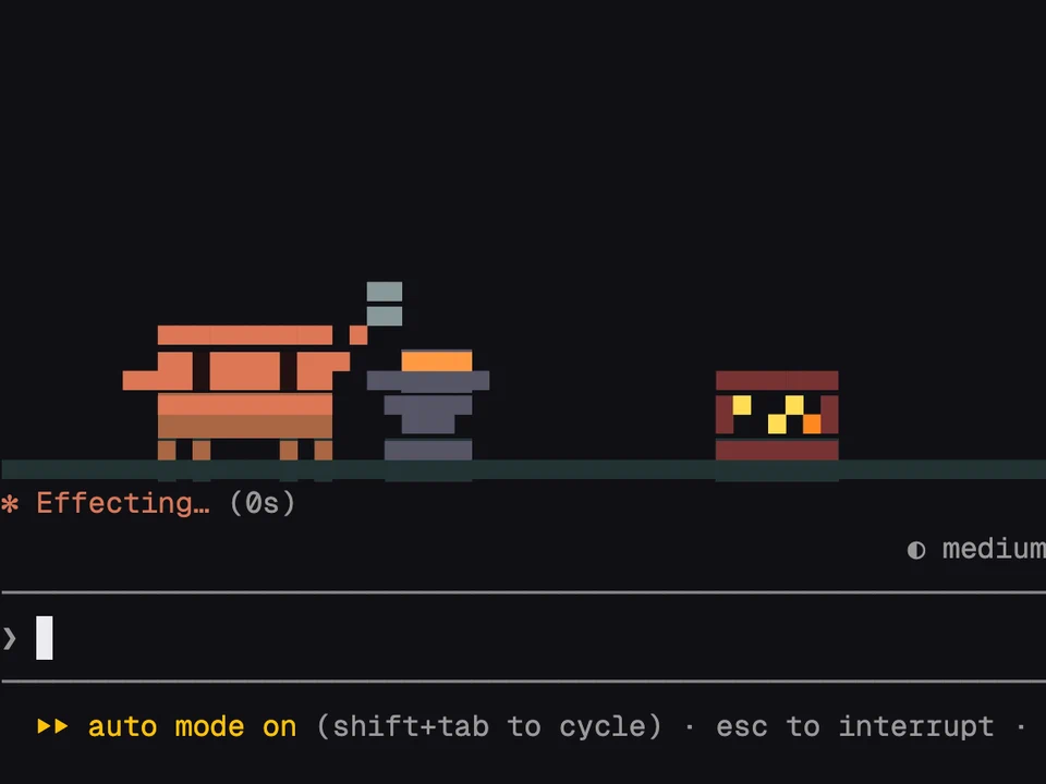 Clawd Spinner running in Claude Code