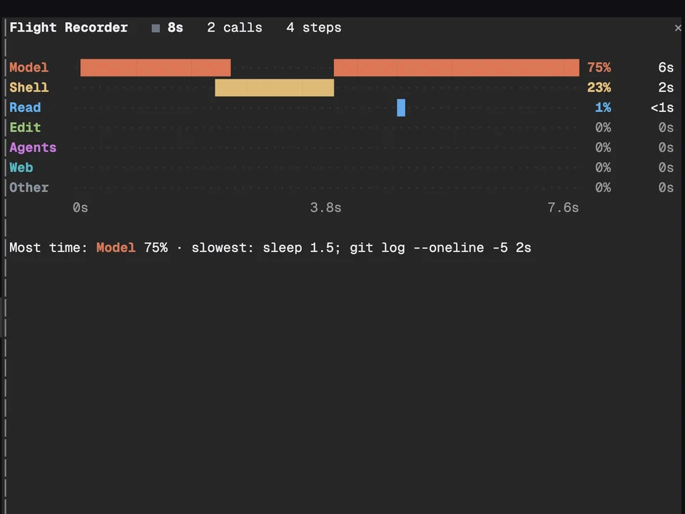 Flight Recorder running in Claude Code
