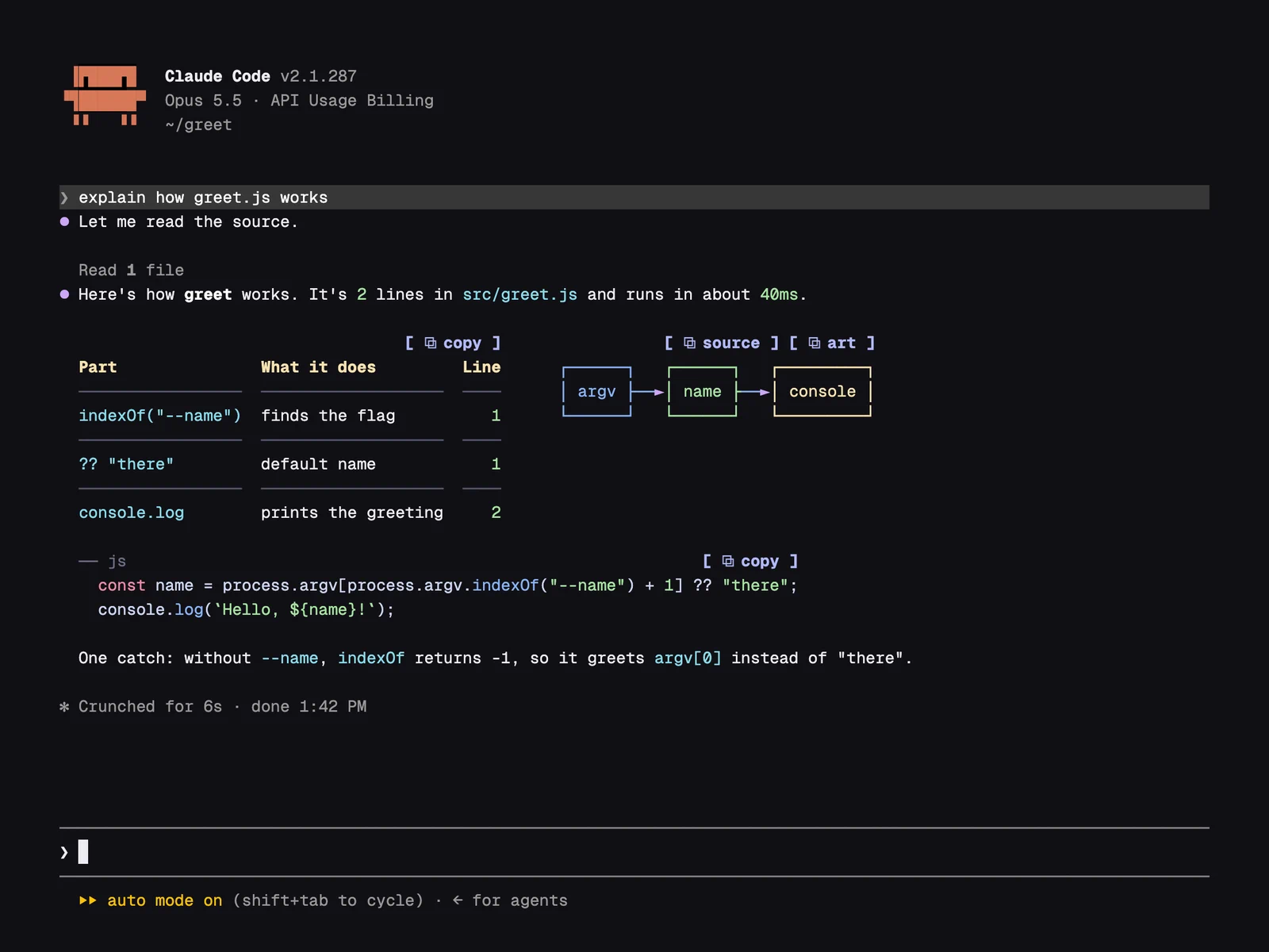 Prismantis running in Claude Code